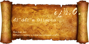 Ádám Olimpia névjegykártya