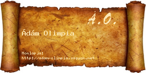 Ádám Olimpia névjegykártya